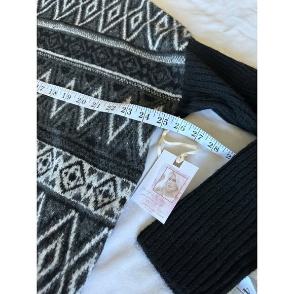 Jessica Simpson Sweater Sz M Black Gray Turtleneck Ribbed Long Sleeves NEW - Picture 11 of 12